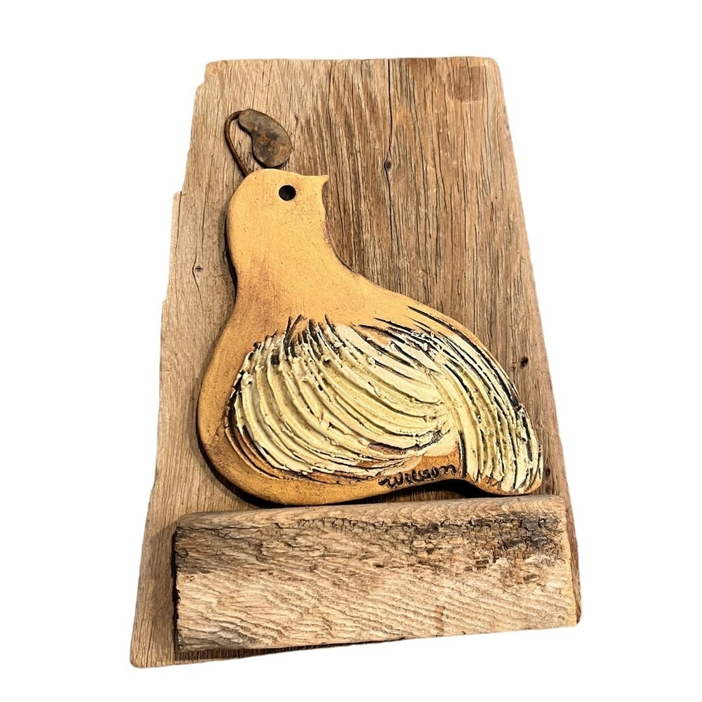 Joan Wilson Vintage MCM Signed Partridge Wall Art